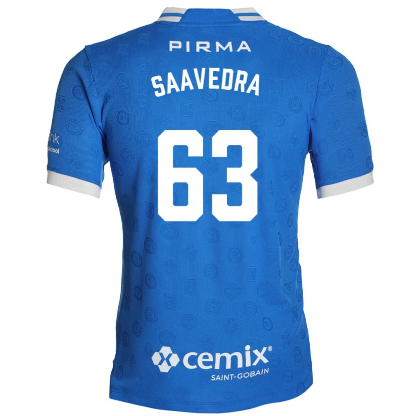Danxen Niño Camiseta Ángel Saavedra #63 Azul Blanco Rojo 1ª Equipación 2026/27 La Camisa México