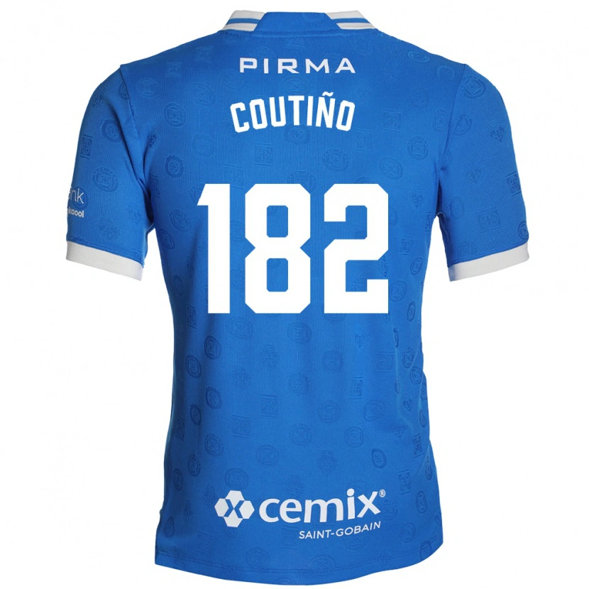 Danxen Niño Camiseta Santiago Coutiño #182 Azul Blanco Rojo 1ª Equipación 2026/27 La Camisa México