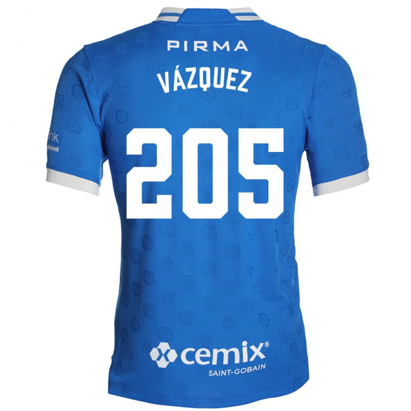 Danxen Niño Camiseta Jonathan Vázquez #205 Azul Blanco Rojo 1ª Equipación 2026/27 La Camisa México