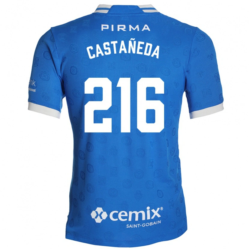 Danxen Niño Camiseta Ian Castañeda #216 Azul Blanco Rojo 1ª Equipación 2026/27 La Camisa México