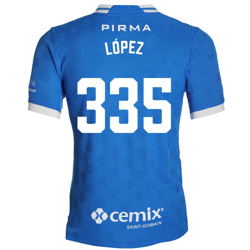 Danxen Niño Camiseta Alfredo López #335 Azul Blanco Rojo 1ª Equipación 2026/27 La Camisa México