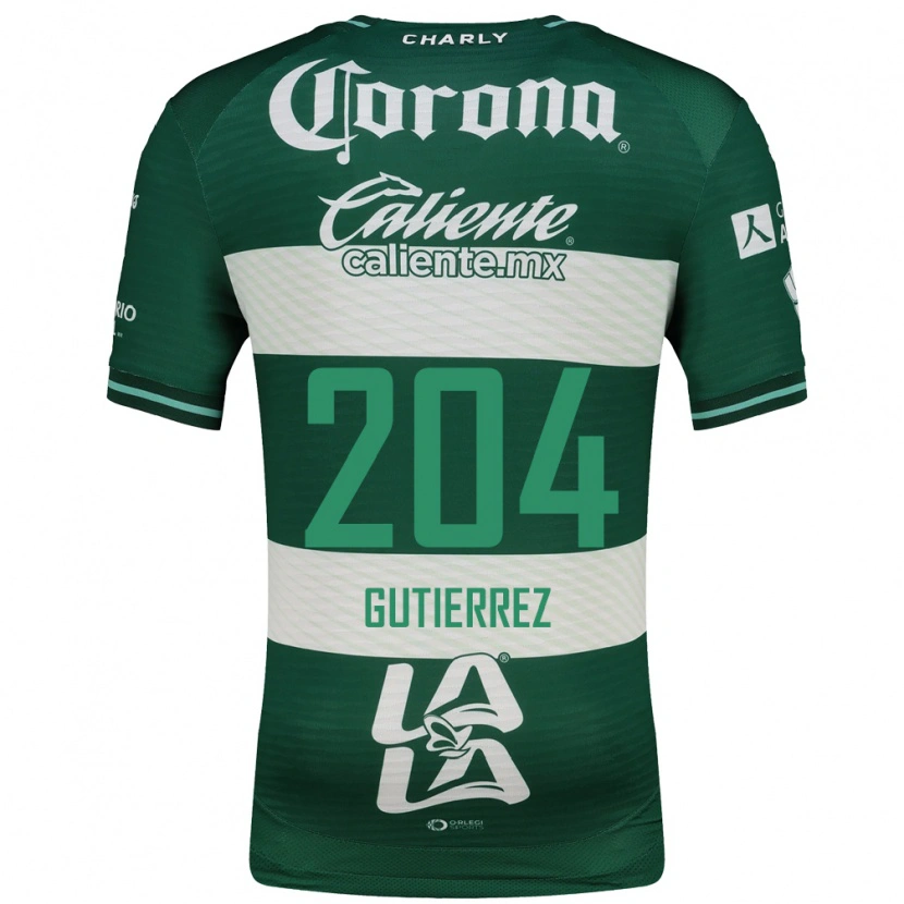 Danxen Niño Camiseta Gabriel Gutiérrez #204 Verde Blanco 1ª Equipación 2026/27 La Camisa México