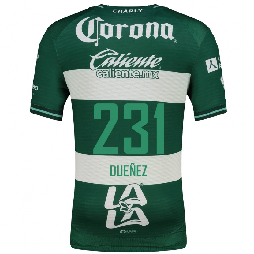 Danxen Niño Camiseta José Dueñez #231 Verde Blanco 1ª Equipación 2026/27 La Camisa México