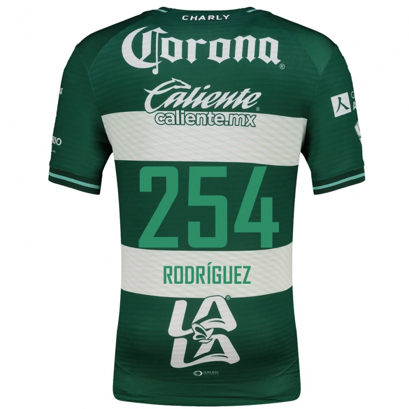 Danxen Niño Camiseta Héctor Rodríguez #254 Verde Blanco 1ª Equipación 2026/27 La Camisa México