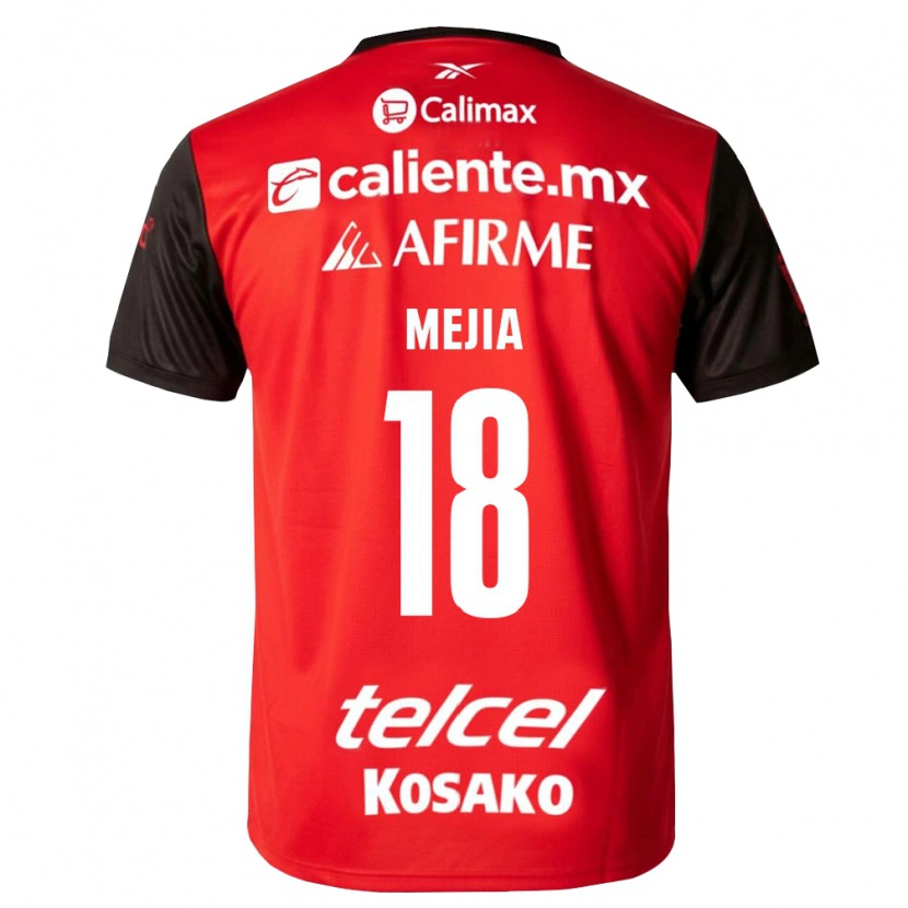 Danxen Niño Camiseta Aarón Mejía #18 Negro Rojo 1ª Equipación 2026/27 La Camisa México