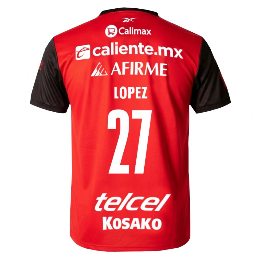Danxen Niño Camiseta Victoria Lopez #27 Negro Rojo 1ª Equipación 2026/27 La Camisa México