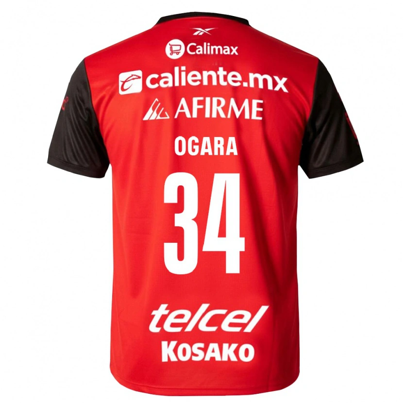 Danxen Niño Camiseta Gerson Ogara #34 Negro Rojo 1ª Equipación 2026/27 La Camisa México