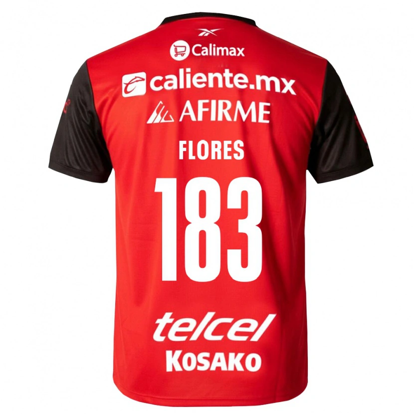 Danxen Niño Camiseta Abraham Flores #183 Negro Rojo 1ª Equipación 2026/27 La Camisa México