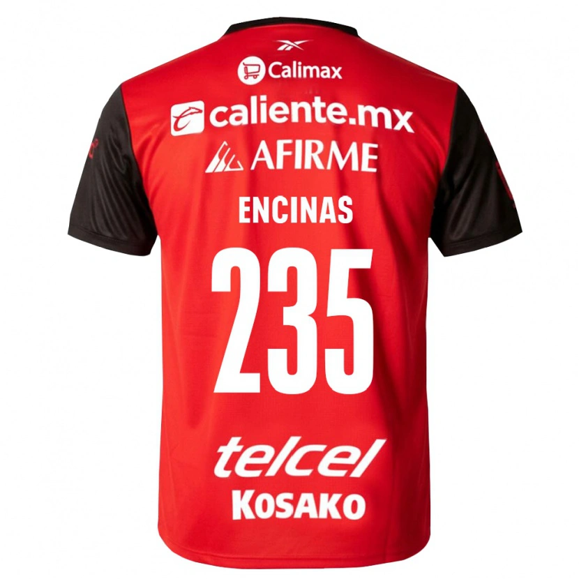 Danxen Niño Camiseta José Encinas #235 Negro Rojo 1ª Equipación 2026/27 La Camisa México