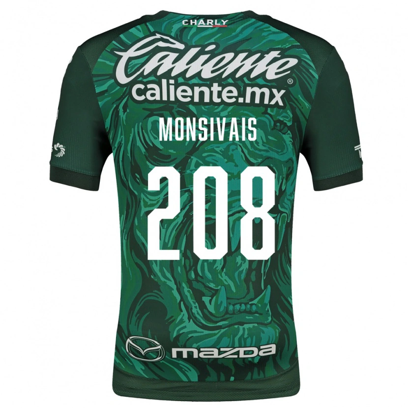 Danxen Niño Camiseta Daniel Monsivaís #208 Verde Negro 1ª Equipación 2026/27 La Camisa México