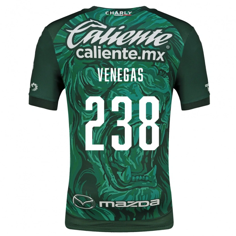 Danxen Niño Camiseta Luis Venegas #238 Verde Negro 1ª Equipación 2026/27 La Camisa México