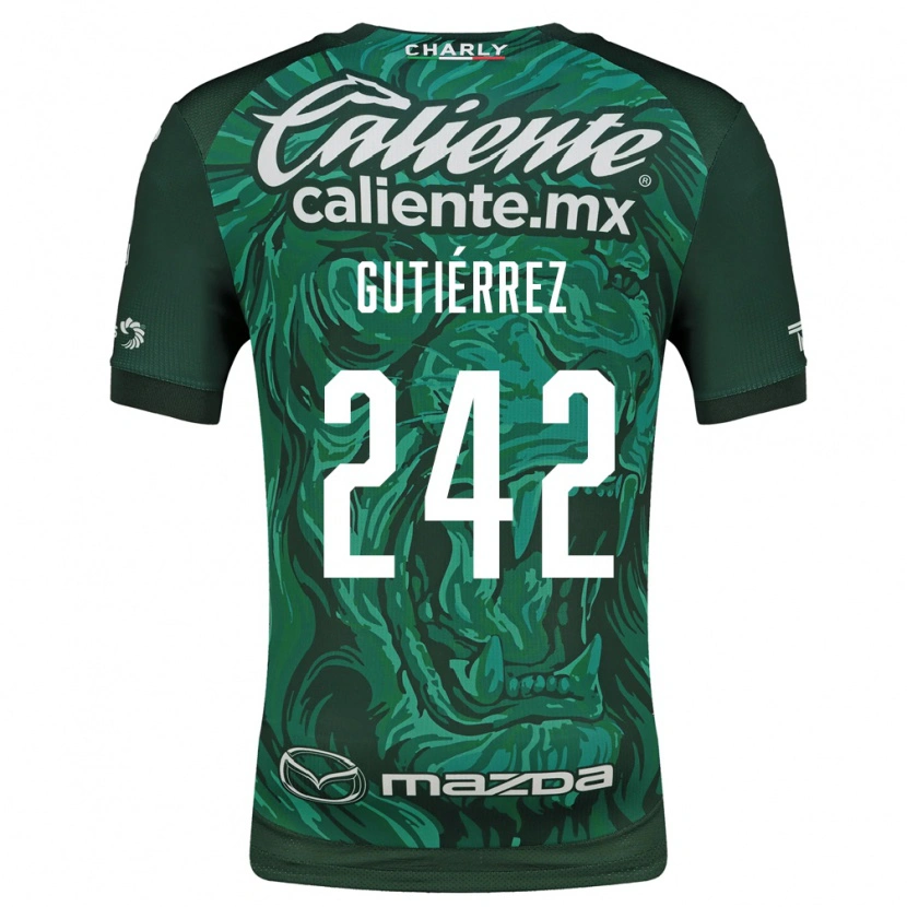 Danxen Niño Camiseta Daniel Gutiérrez #242 Verde Negro 1ª Equipación 2026/27 La Camisa México