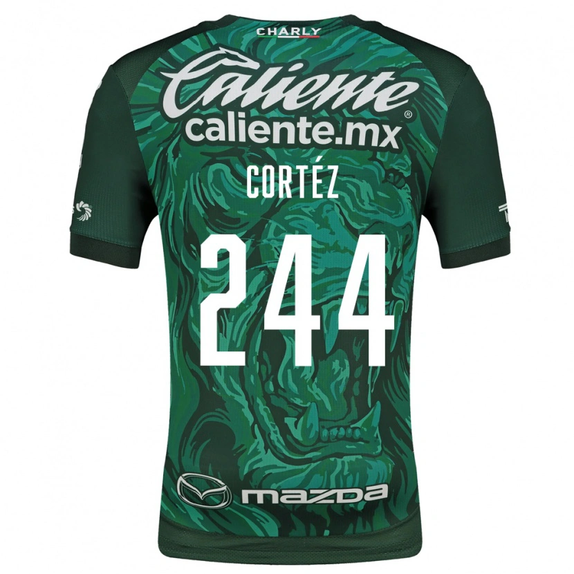 Danxen Niño Camiseta Brayan Cortéz #244 Verde Negro 1ª Equipación 2026/27 La Camisa México