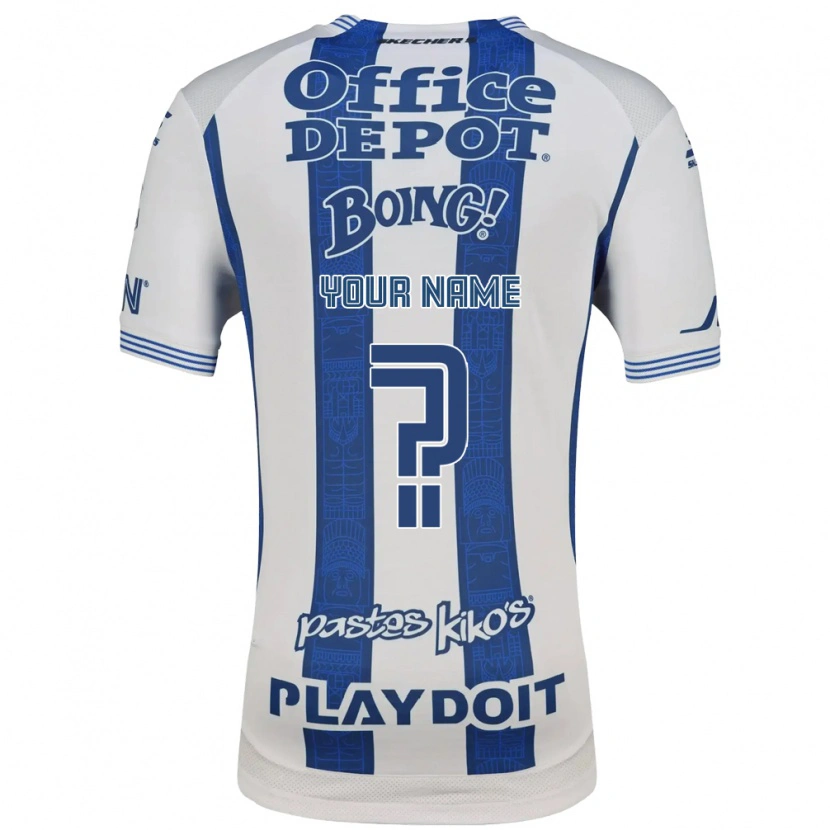 Danxen Niño Camiseta Su Nombre #0 Blanco Azul Marino 1ª Equipación 2026/27 La Camisa México