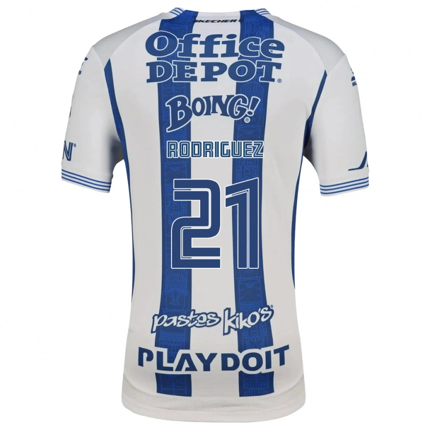 Danxen Niño Camiseta Valentín Rodríguez #21 Blanco Azul Marino 1ª Equipación 2026/27 La Camisa México