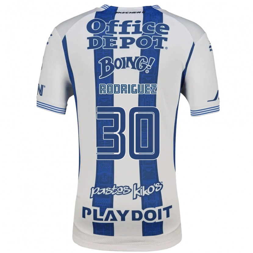 Danxen Niño Camiseta Lenin Rodríguez #30 Blanco Azul Marino 1ª Equipación 2026/27 La Camisa México