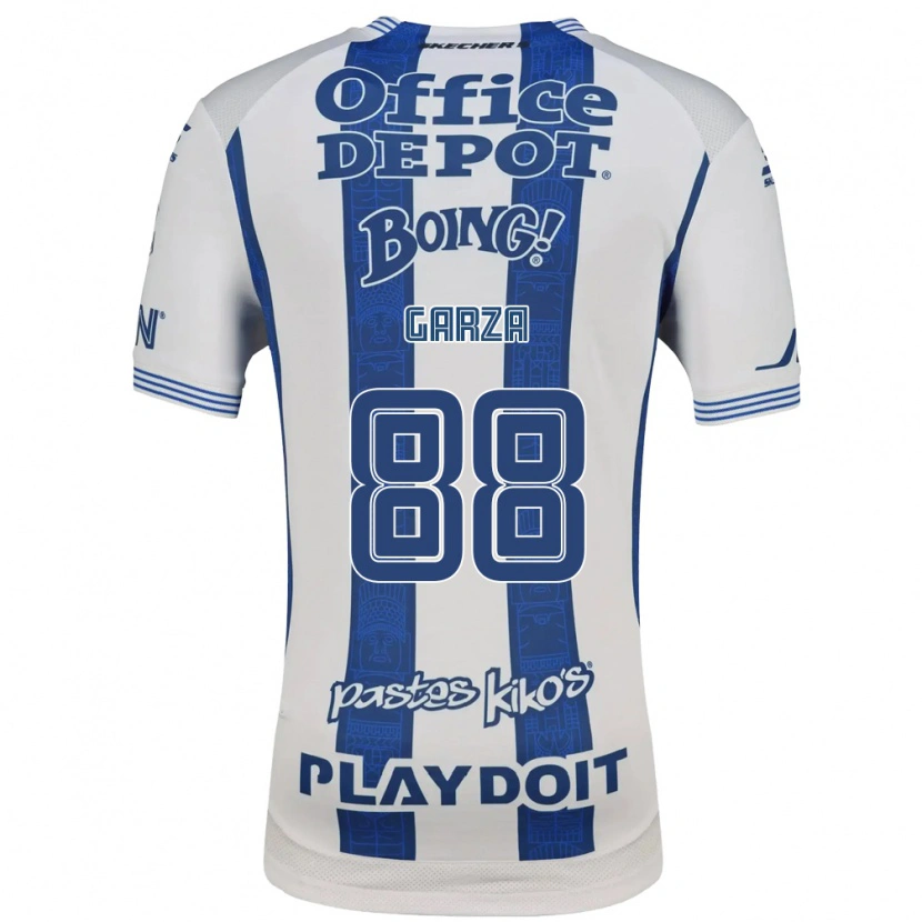 Danxen Niño Camiseta Adrián Garza #88 Blanco Azul Marino 1ª Equipación 2026/27 La Camisa México