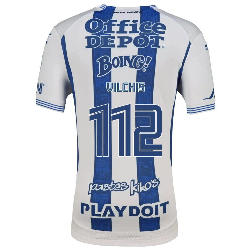 Danxen Niño Camiseta Leonardo Vílchis #112 Blanco Azul Marino 1ª Equipación 2026/27 La Camisa México