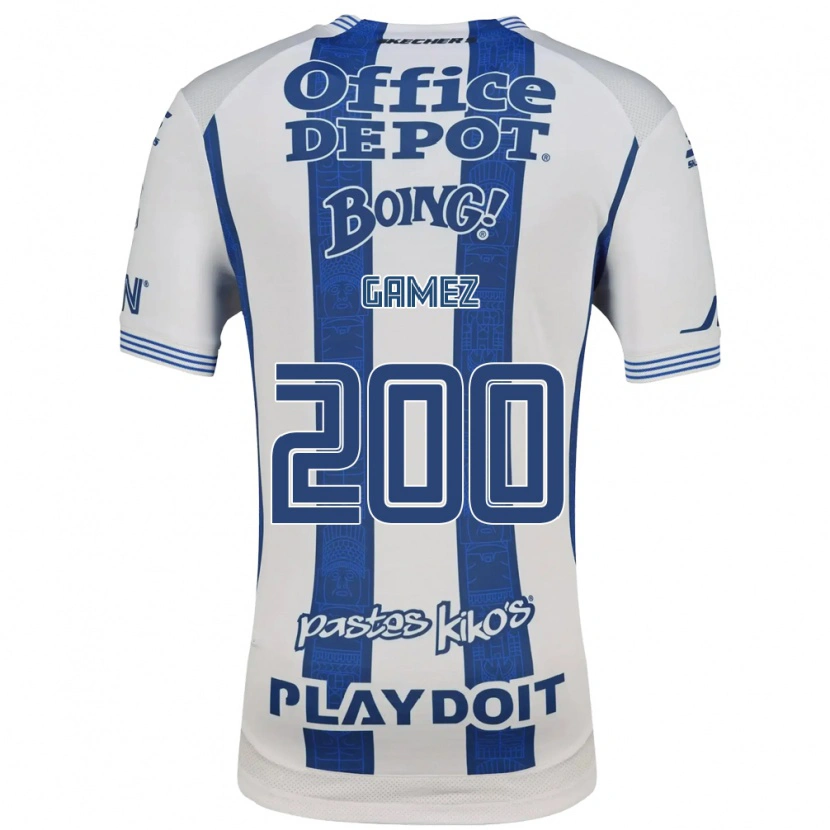 Danxen Niño Camiseta Sergio Gámez #200 Blanco Azul Marino 1ª Equipación 2026/27 La Camisa México