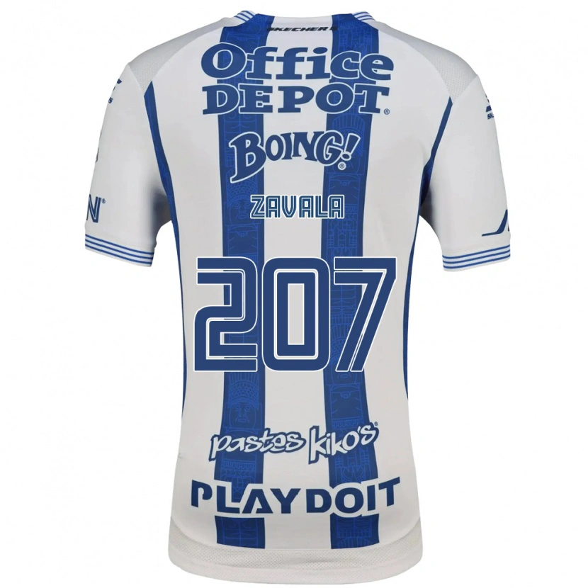 Danxen Niño Camiseta Ian Zavala #207 Blanco Azul Marino 1ª Equipación 2026/27 La Camisa México