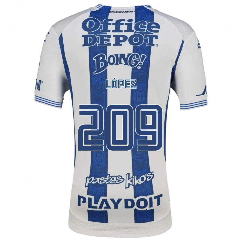 Danxen Niño Camiseta Santiago López #209 Blanco Azul Marino 1ª Equipación 2026/27 La Camisa México