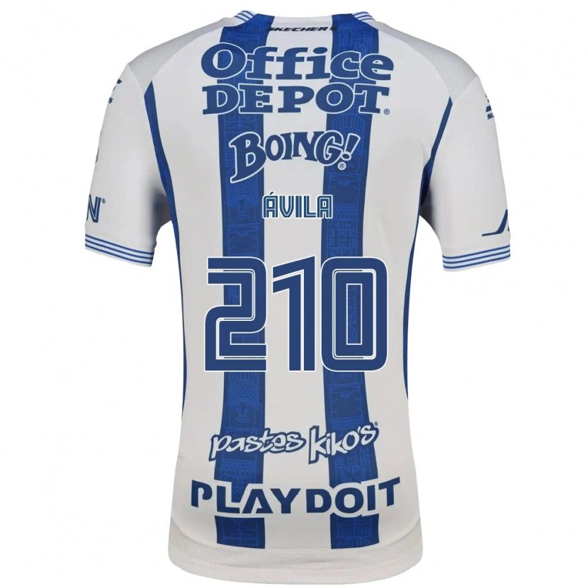 Danxen Niño Camiseta Pedro Ávila #210 Blanco Azul Marino 1ª Equipación 2026/27 La Camisa México