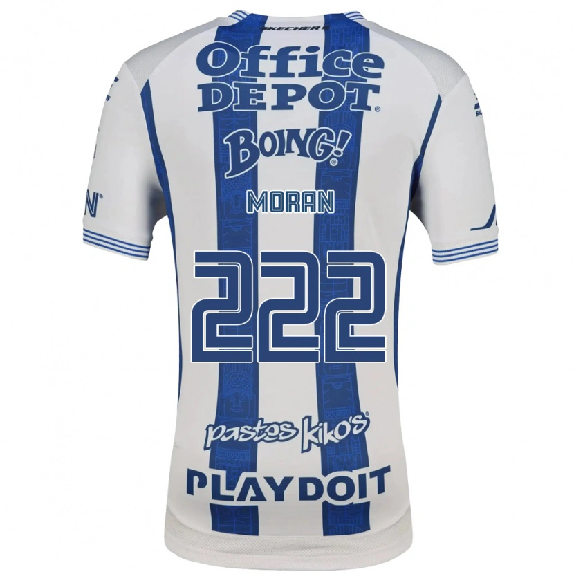 Danxen Niño Camiseta Eber Moran #222 Blanco Azul Marino 1ª Equipación 2026/27 La Camisa México
