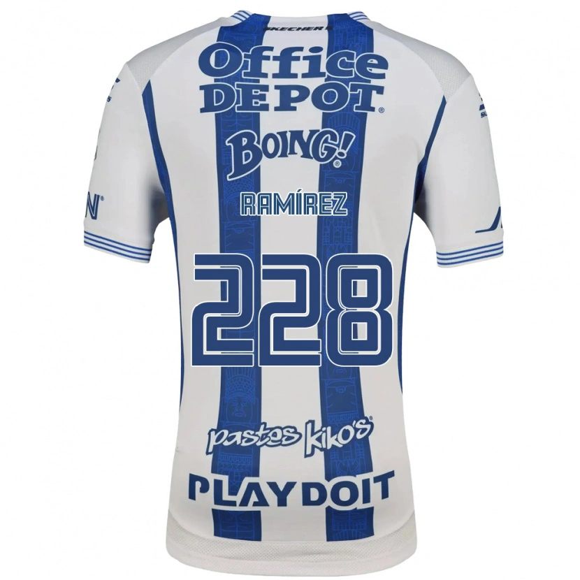 Danxen Niño Camiseta Edrick Ramírez #228 Blanco Azul Marino 1ª Equipación 2026/27 La Camisa México