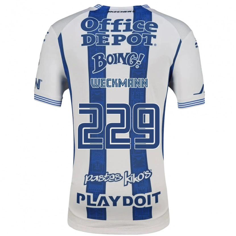 Danxen Niño Camiseta Hugo Weckmann #229 Blanco Azul Marino 1ª Equipación 2026/27 La Camisa México