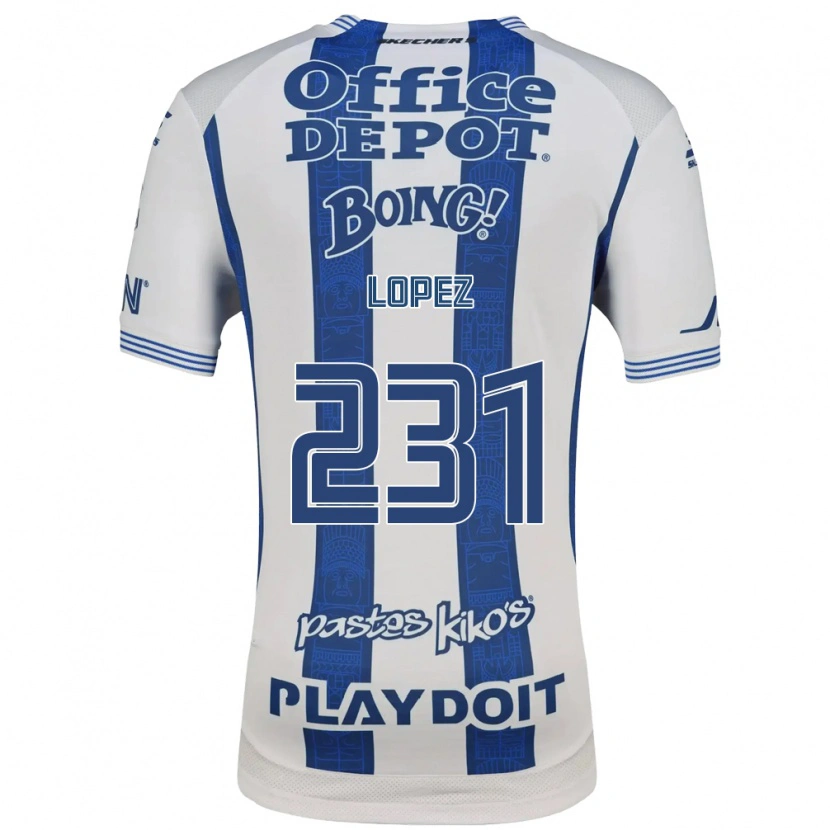 Danxen Niño Camiseta Víctor López #231 Blanco Azul Marino 1ª Equipación 2026/27 La Camisa México