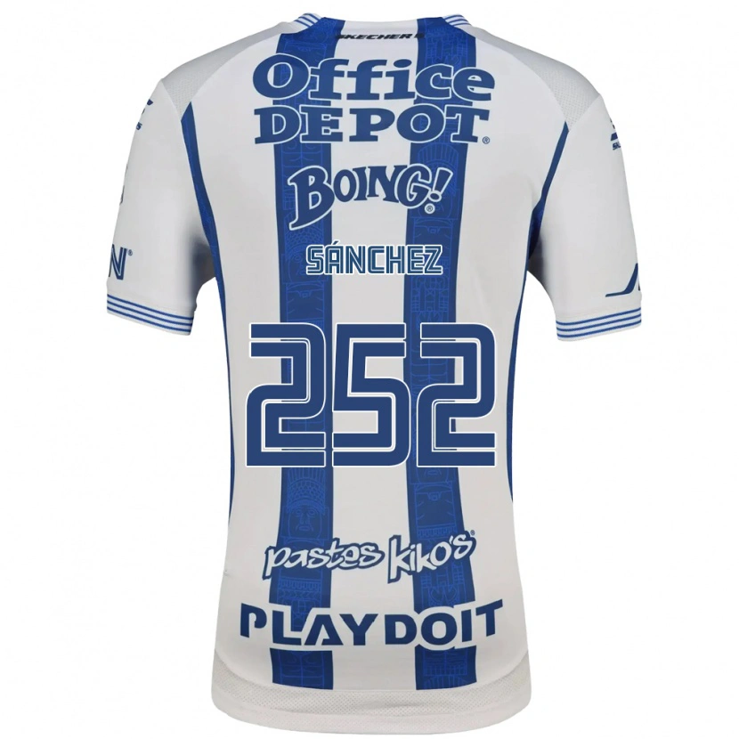Danxen Niño Camiseta Eliud Sánchez #252 Blanco Azul Marino 1ª Equipación 2026/27 La Camisa México