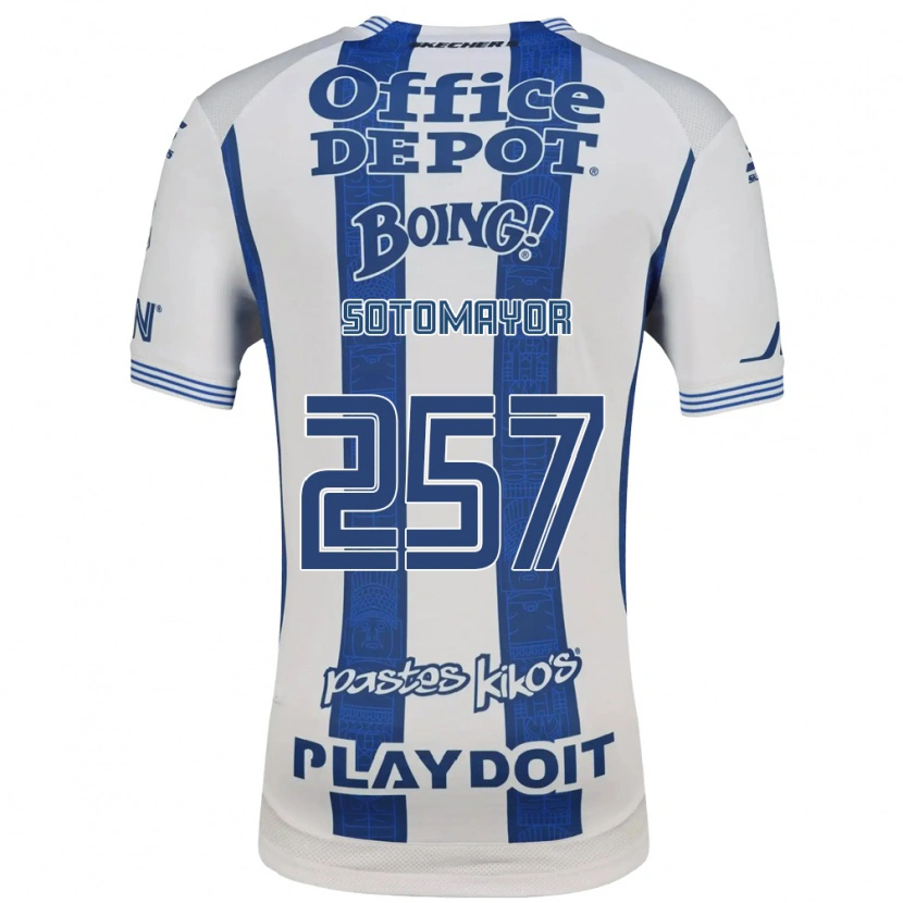 Danxen Niño Camiseta Jacob Sotomayor #257 Blanco Azul Marino 1ª Equipación 2026/27 La Camisa México