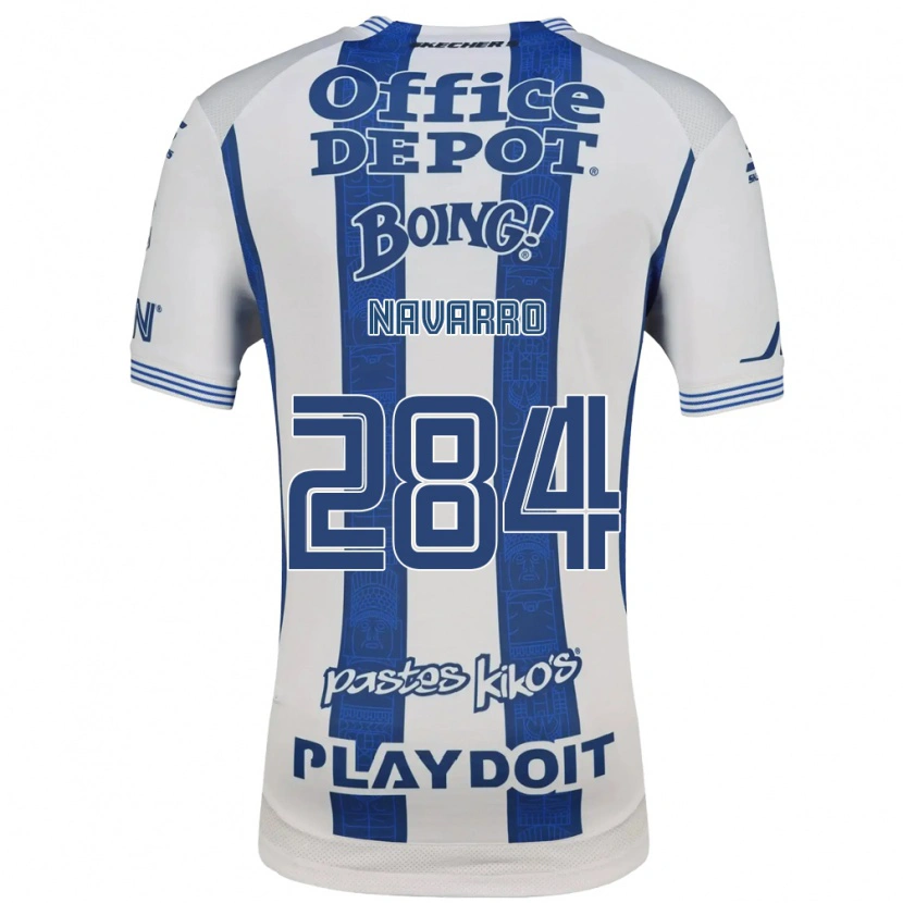 Danxen Niño Camiseta José Navarro #284 Blanco Azul Marino 1ª Equipación 2026/27 La Camisa México
