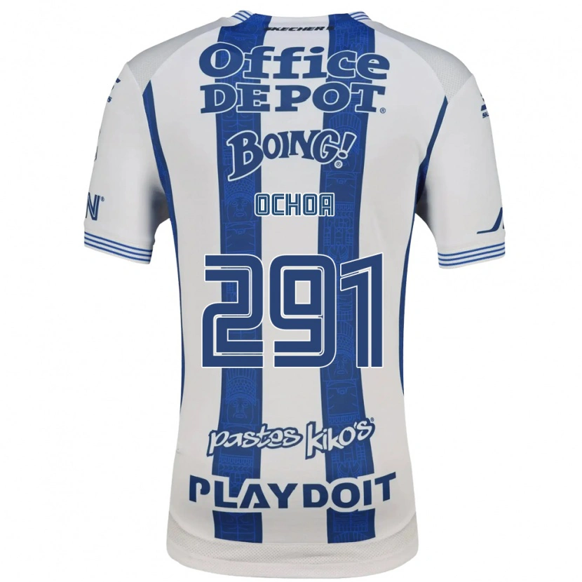 Danxen Niño Camiseta Matteo Ochoa #291 Blanco Azul Marino 1ª Equipación 2026/27 La Camisa México