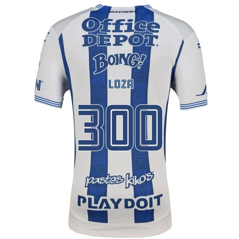 Danxen Niño Camiseta Santino Loza #300 Blanco Azul Marino 1ª Equipación 2026/27 La Camisa México