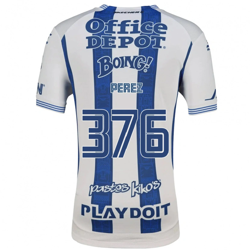Danxen Niño Camiseta Abraham Pérez #376 Blanco Azul Marino 1ª Equipación 2026/27 La Camisa México