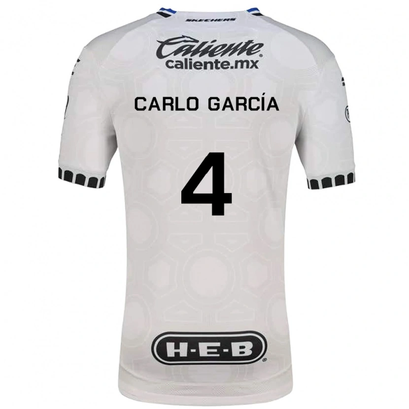 Danxen Niño Camiseta Carlo García #4 Blanco Negro Azul 1ª Equipación 2026/27 La Camisa México