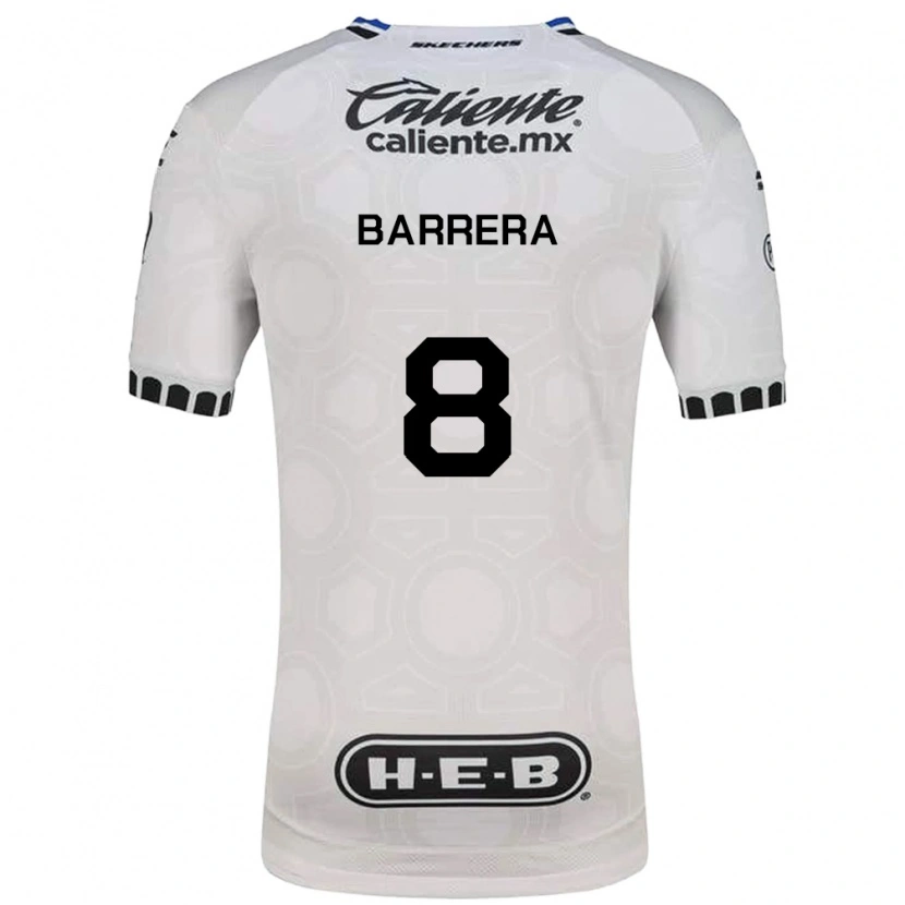 Danxen Niño Camiseta Pablo Barrera #8 Blanco Negro Azul 1ª Equipación 2026/27 La Camisa México