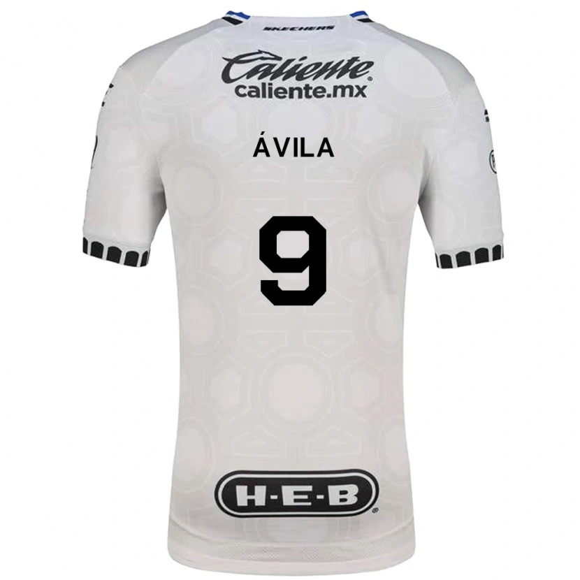 Danxen Niño Camiseta Alí Ávila #9 Blanco Negro Azul 1ª Equipación 2026/27 La Camisa México