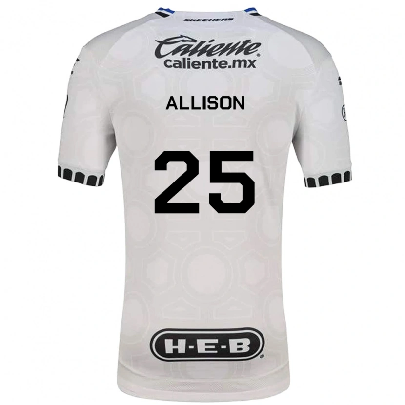 Danxen Niño Camiseta Guillermo Allison #25 Blanco Negro Azul 1ª Equipación 2026/27 La Camisa México