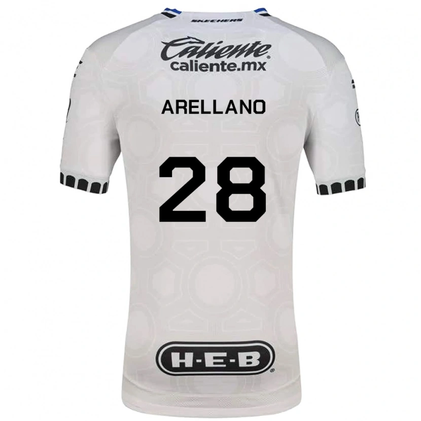 Danxen Niño Camiseta Jesús Arellano #28 Blanco Negro Azul 1ª Equipación 2026/27 La Camisa México