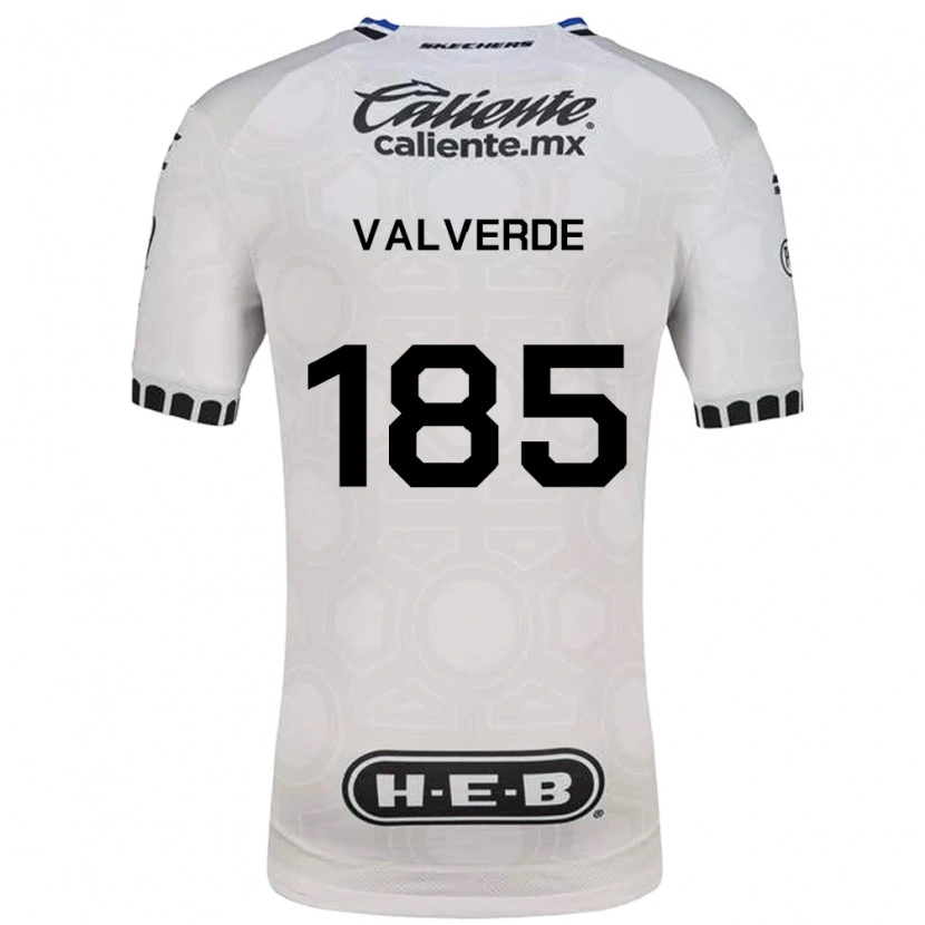 Danxen Niño Camiseta Luis Valverde #185 Blanco Negro Azul 1ª Equipación 2026/27 La Camisa México