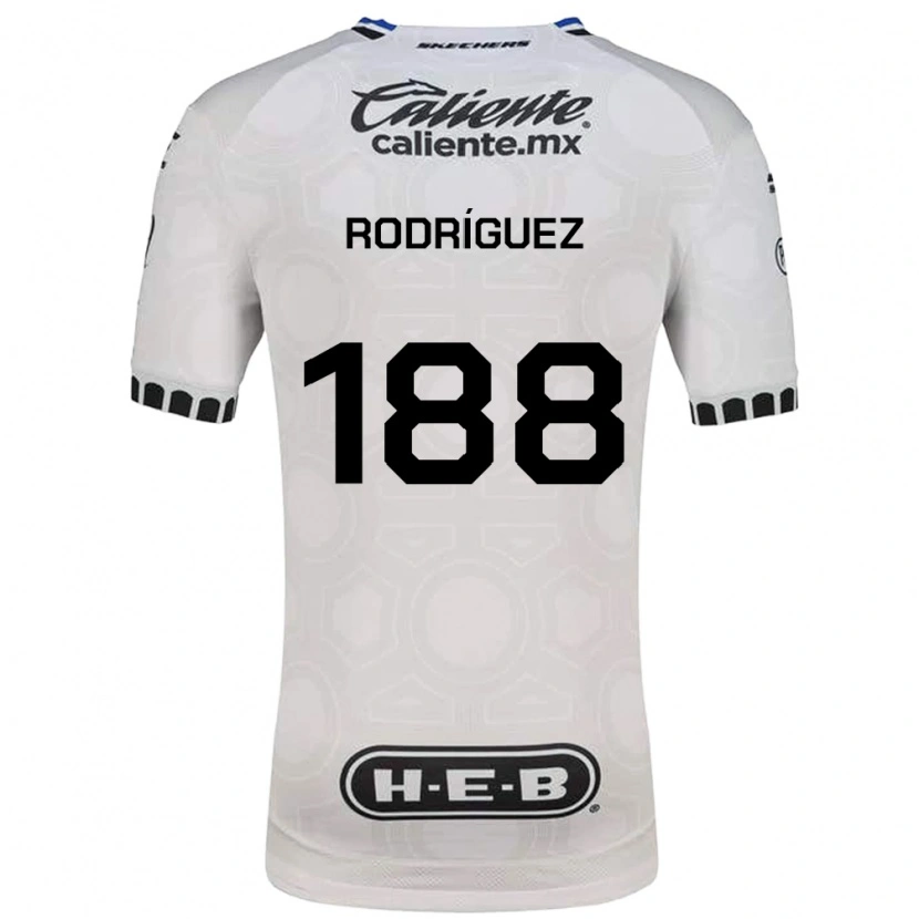 Danxen Niño Camiseta Darío Rodríguez #188 Blanco Negro Azul 1ª Equipación 2026/27 La Camisa México