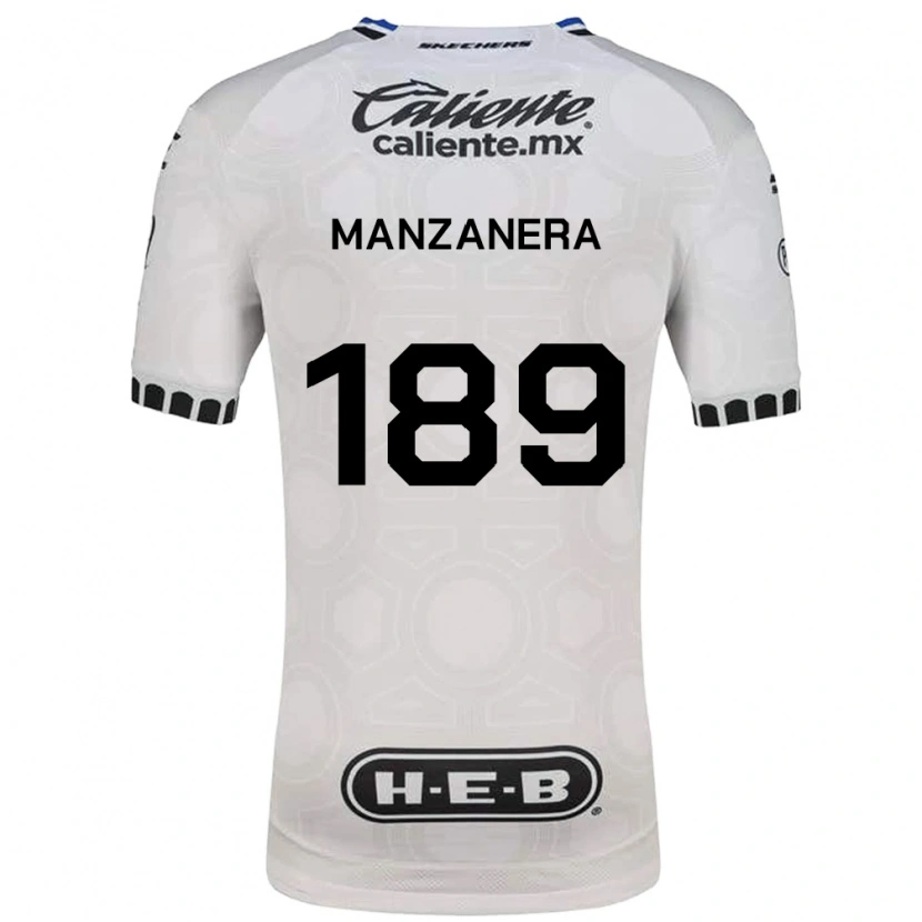 Danxen Niño Camiseta Luis Manzanera #189 Blanco Negro Azul 1ª Equipación 2026/27 La Camisa México