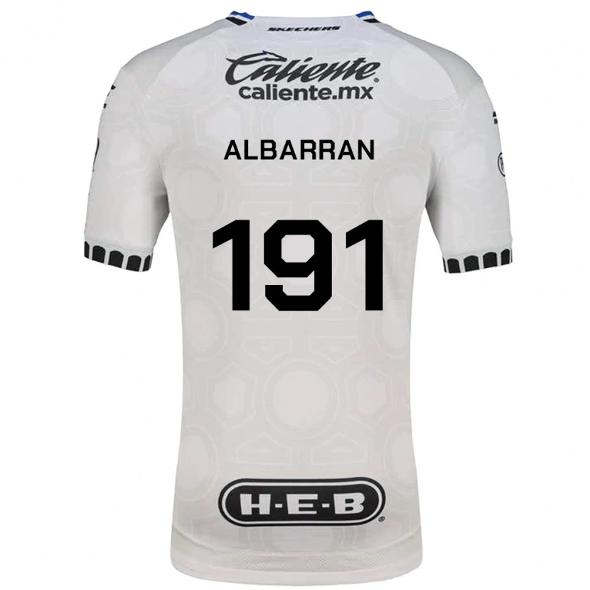 Danxen Niño Camiseta Emilio Albarran #191 Blanco Negro Azul 1ª Equipación 2026/27 La Camisa México