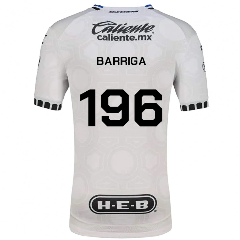 Danxen Niño Camiseta Juan Barriga #196 Blanco Negro Azul 1ª Equipación 2026/27 La Camisa México