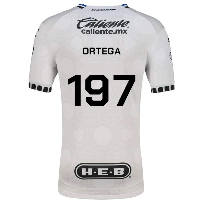 Danxen Niño Camiseta Javier Ortega #197 Blanco Negro Azul 1ª Equipación 2026/27 La Camisa México