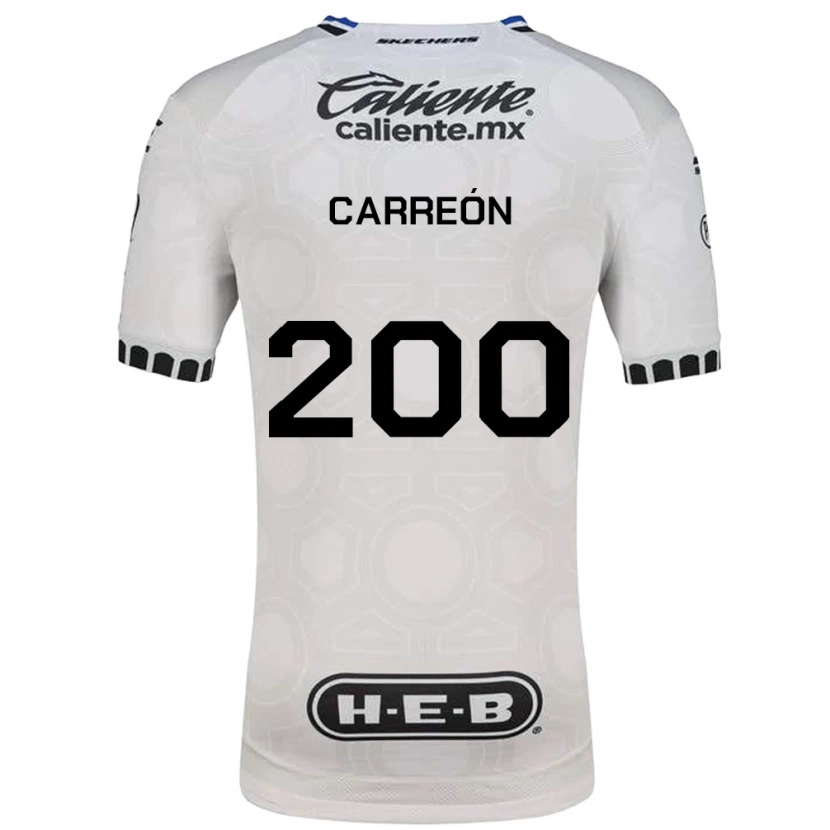 Danxen Niño Camiseta Cristian Carreón #200 Blanco Negro Azul 1ª Equipación 2026/27 La Camisa México