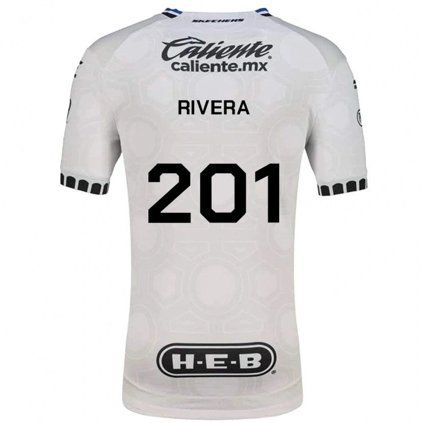 Danxen Niño Camiseta Christian Rivera #201 Blanco Negro Azul 1ª Equipación 2026/27 La Camisa México