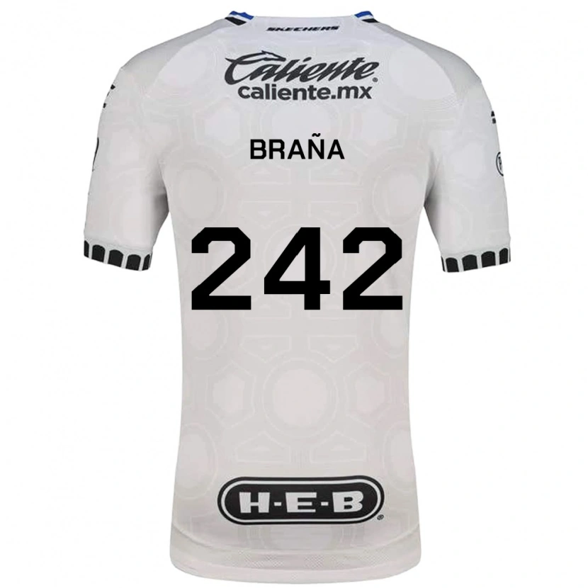 Danxen Niño Camiseta Armando Braña #242 Blanco Negro Azul 1ª Equipación 2026/27 La Camisa México